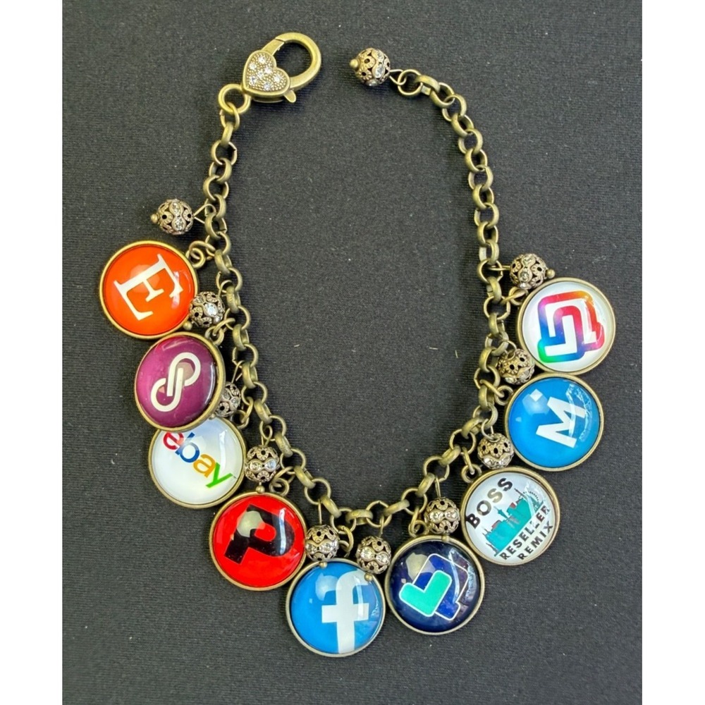 Reseller Charm Bracelet eBay Poshmark Mercari Etsy Boss Remix Logo Influencer